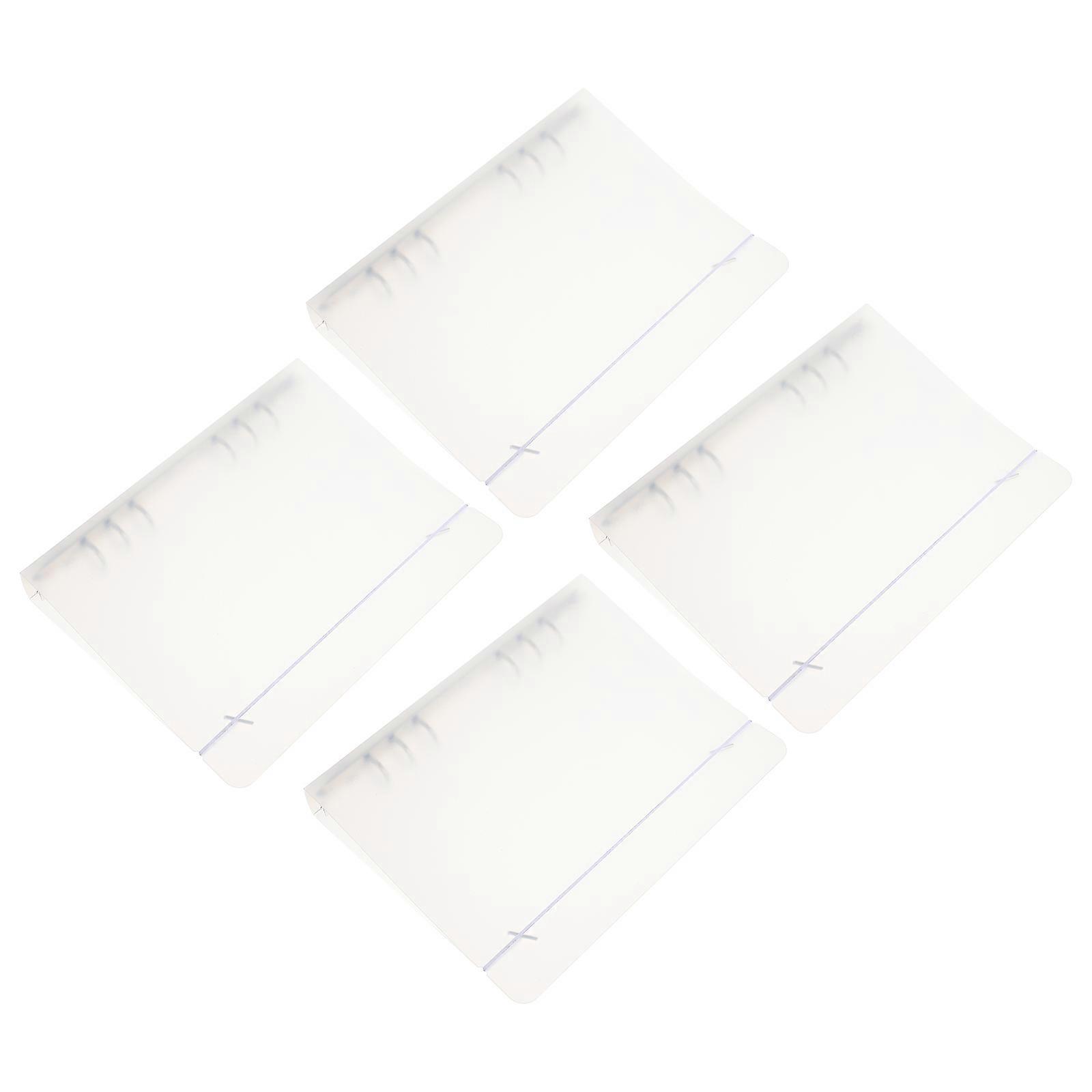 Loose-Leaf Notebook Cover for Protection 4Pcs Transparent PP Office Binder