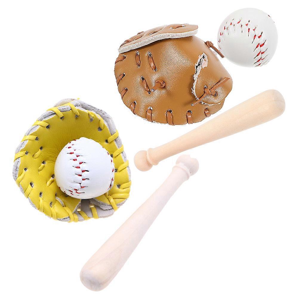 Miniature Baseball and Softball Models for Kids 6Sets Sports Training Toys
