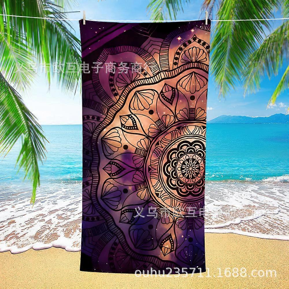 Mandala flower design quick-drying beach towel suitable for swimming, gym and yoga ideal towel companion