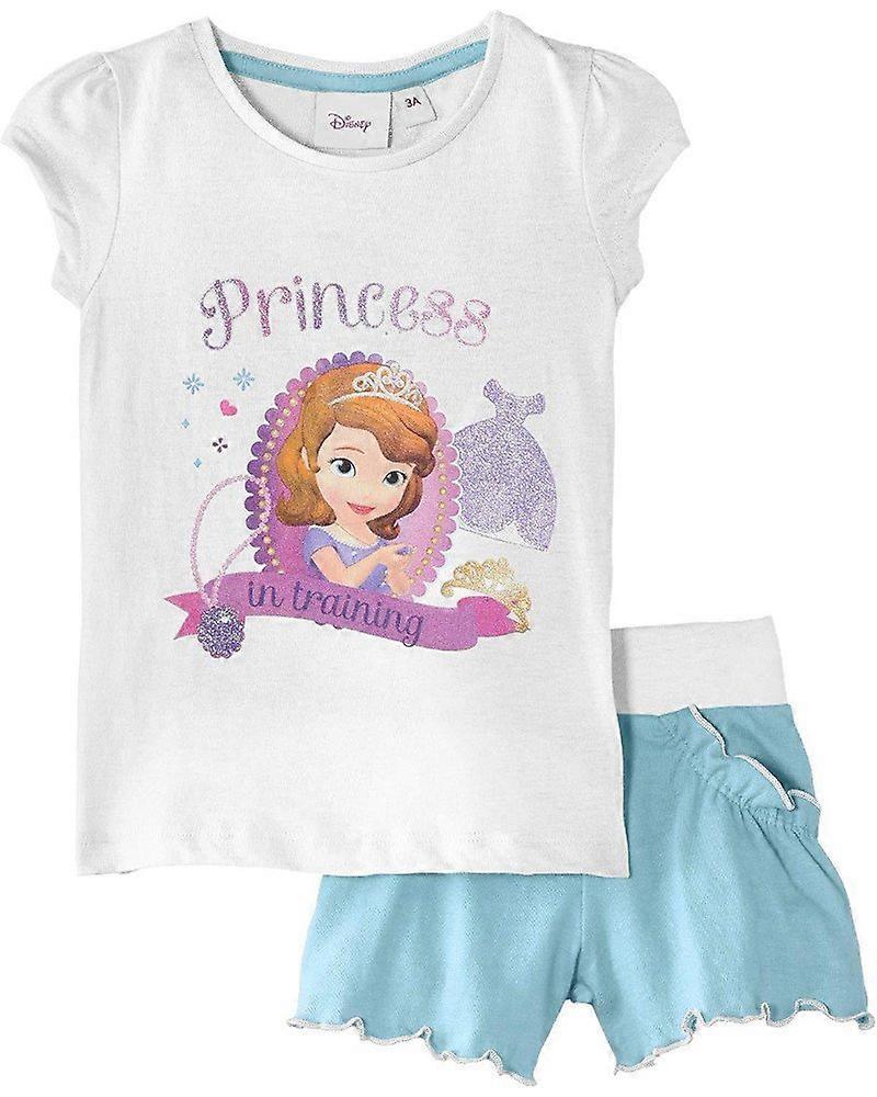 Děvčata Disney Princess Sofie První 2 dílka s krátkým rukávem a šortky