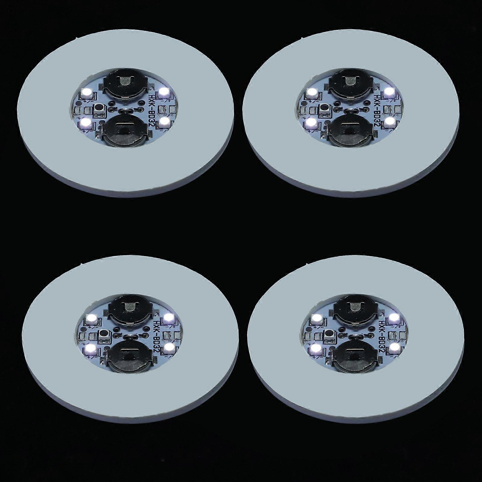 LED Cup Coasters 4Pcs Anti-Skid Coasters for Party Use