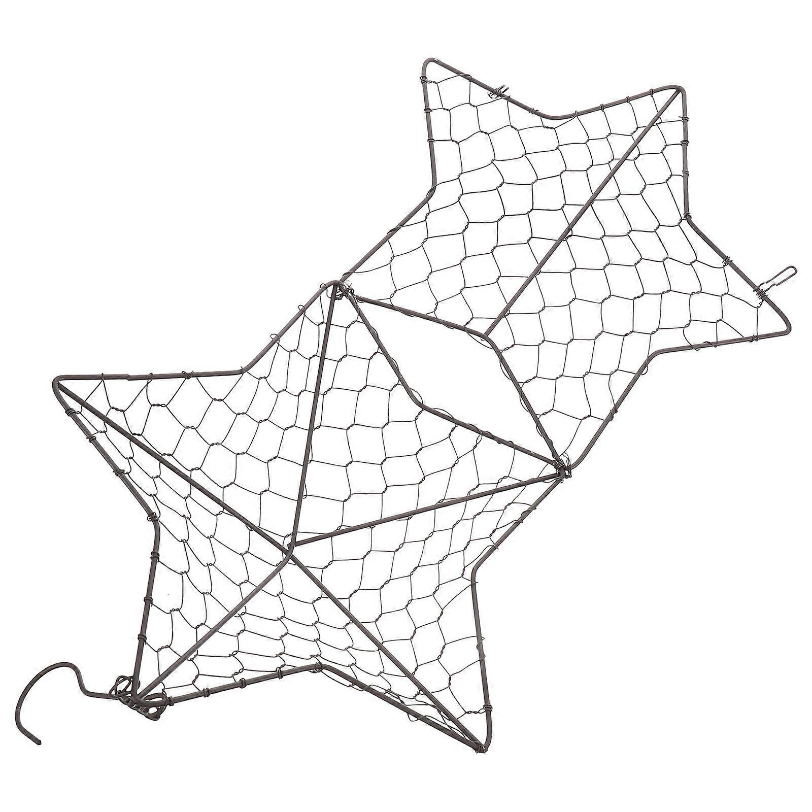 Decorative Hanging Basket Iron Star Shape for 4Pcs Home Use