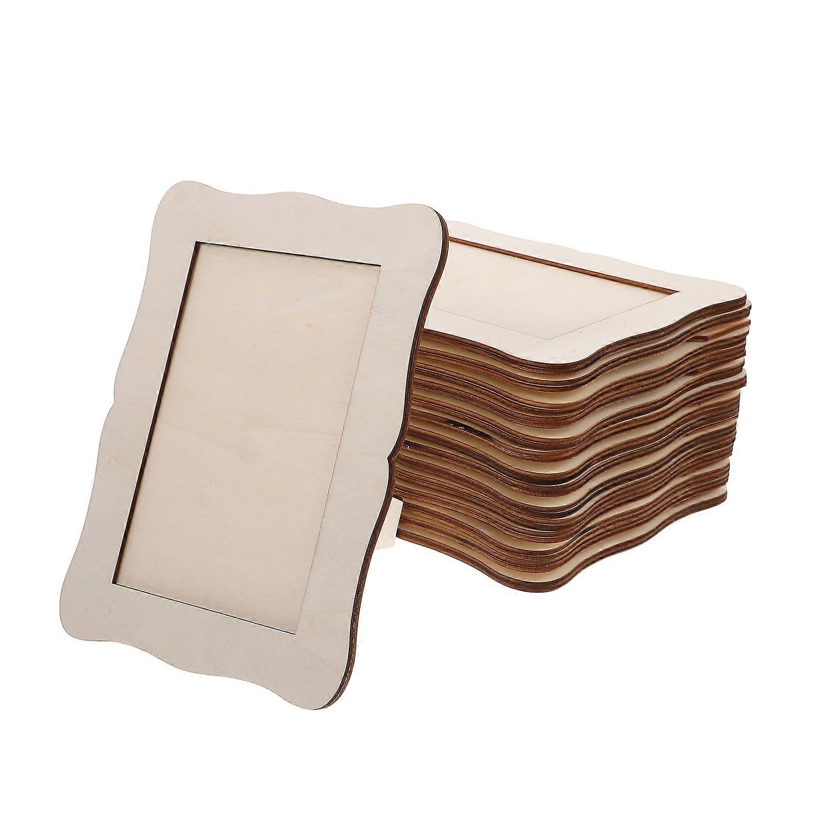 30Pcs Wood Picture Frames DIY Craft Frames for Painting and Decorating