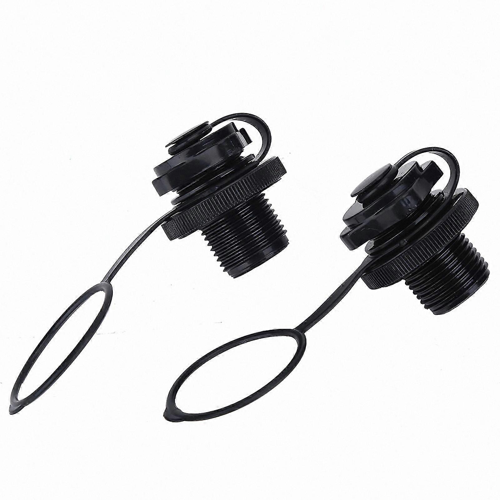 2-Pack Durable PVC Inflatable Boat Valve Plugs for Rafts, Dinghies & Pool Use