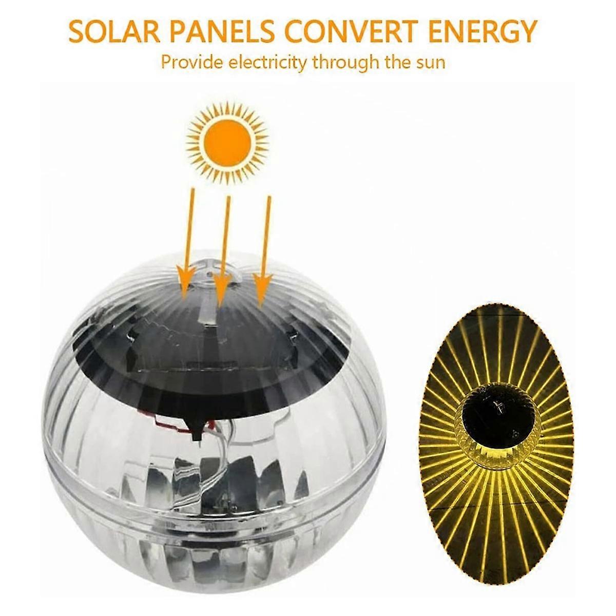 3PCS Solar Floating Pool Light, Waterproof LED Color Changing