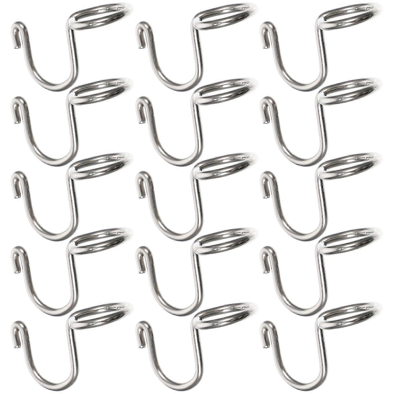 Silver Wardrobe Clothes Hanger Connector Hooks for Space Saving 60Pcs