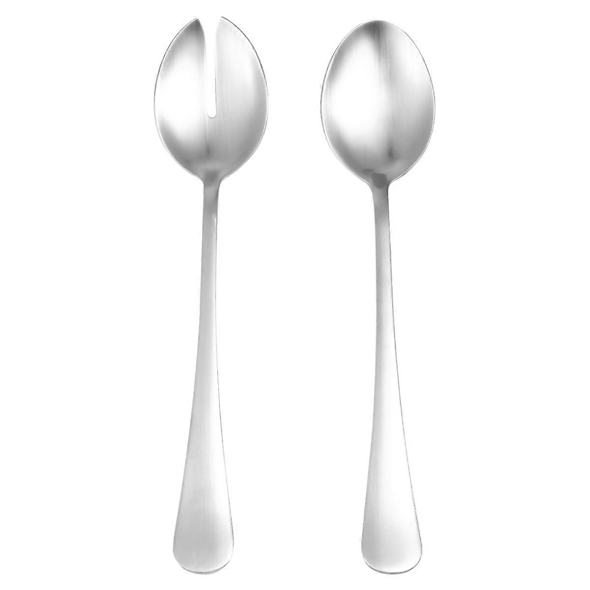 Stainless Steel Silver Spoon Fork for Food Serving 6Pcs Flatware Set