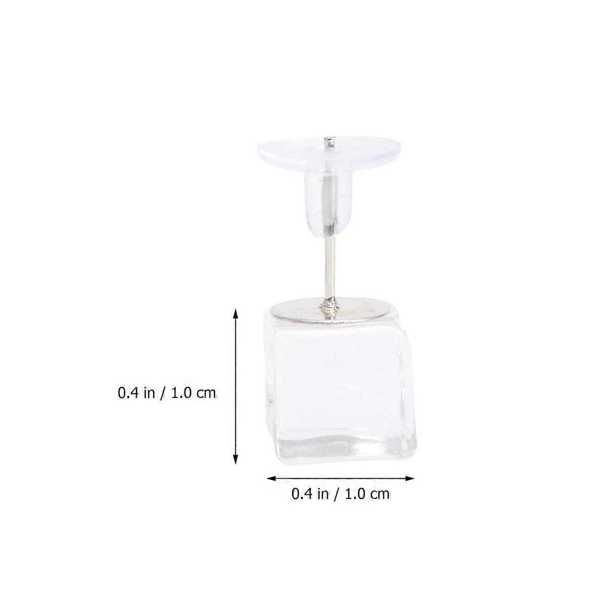 Creative Cube Ear Stud Cube Earring for Decoration 2Pcs