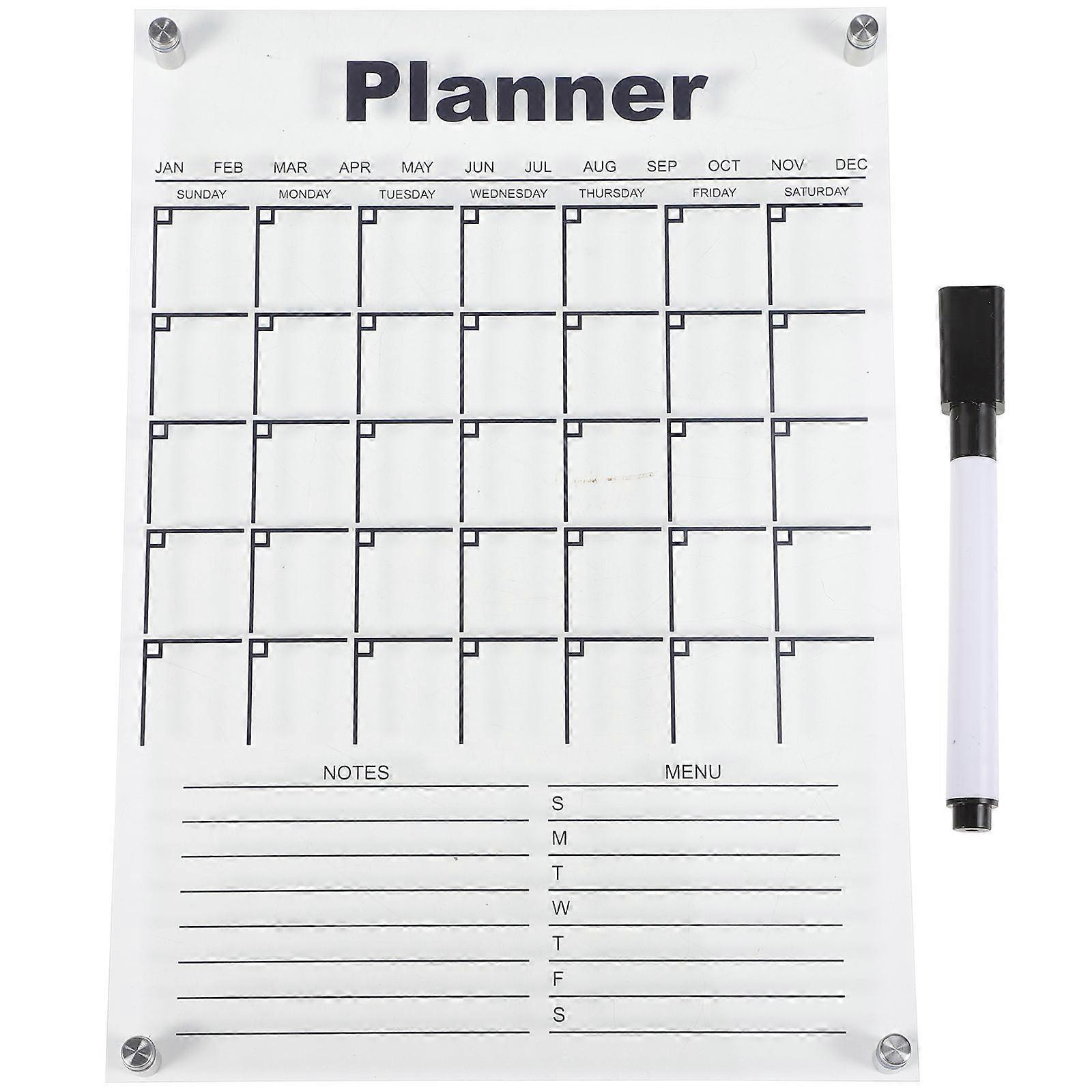Acrylic Dry Erase Board Transparent for Writing 5Sets Clear Desktop Display Board