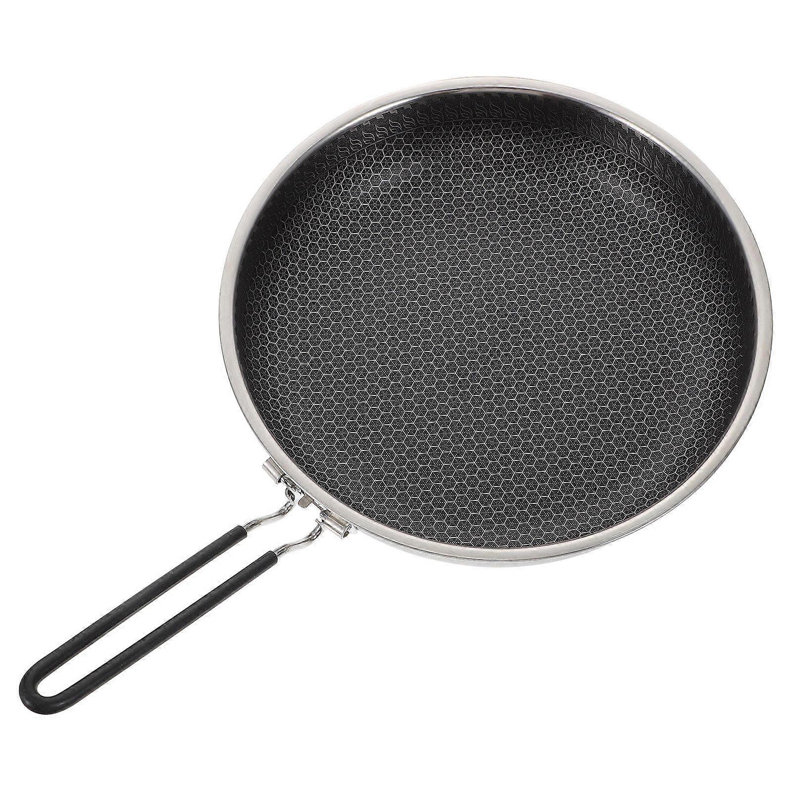 Honeycomb Stainless Steel Frying Pan Non-Stick Cookware for Home Use 2Pcs