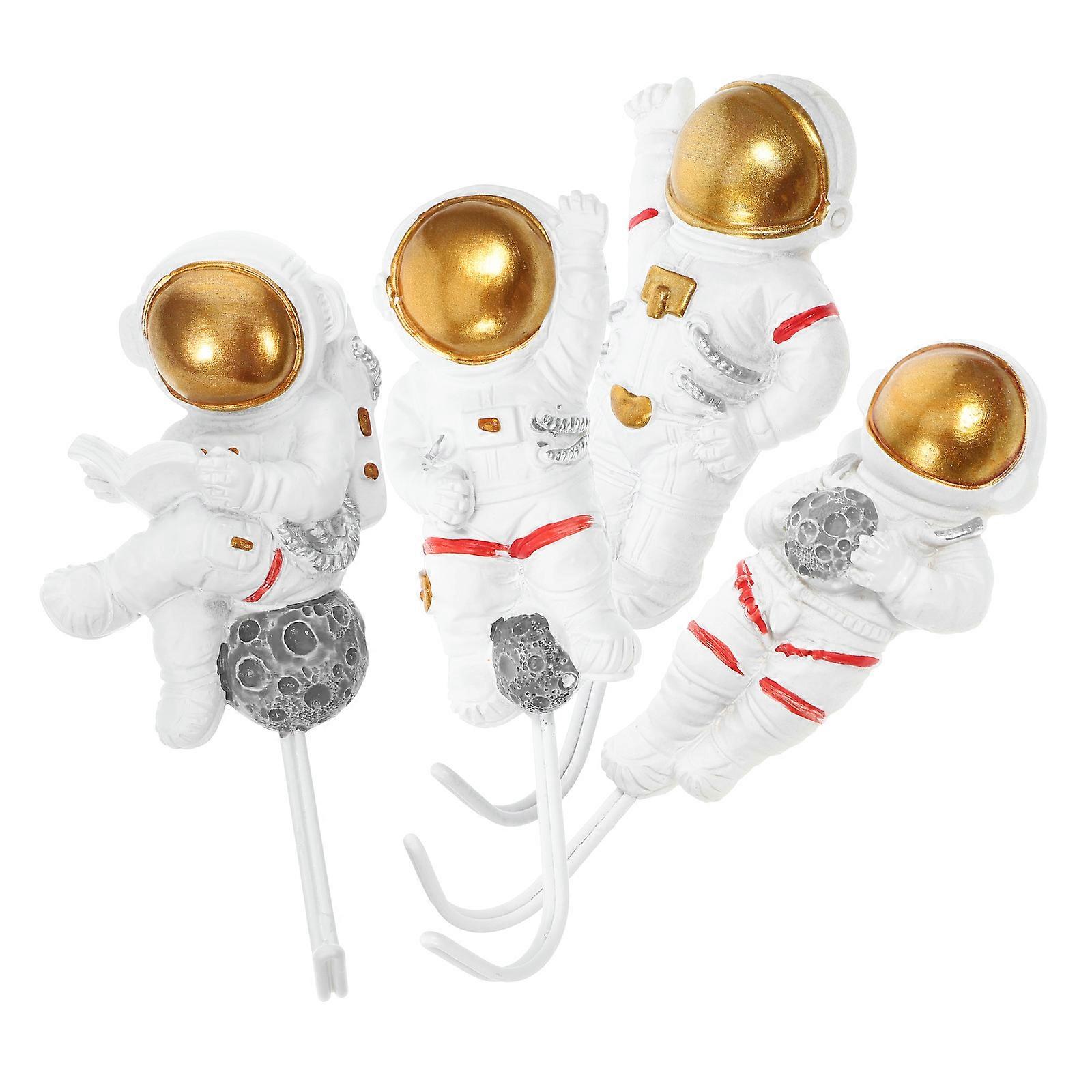 Resin Astronaut Wall Hooks for Hanging 16Pcs White Wall Mounted Hooks