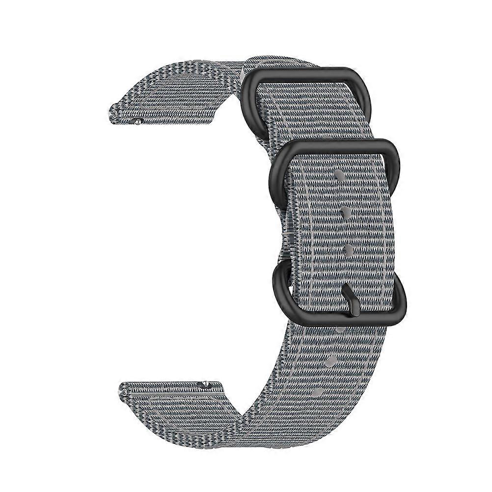 Grey Nylon Watch Band Compatible with Garmin Forerunner 245M Replacement Strap