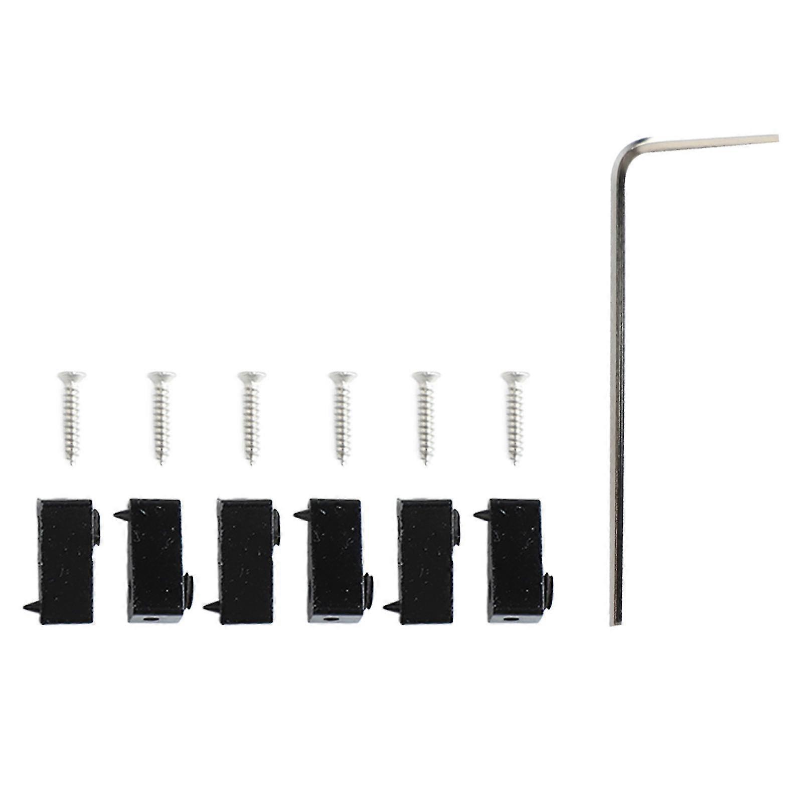 6 Pcs Guitar String Locking Nut Triangular Black Zinc Alloy Corrosion Resistance Headless Guitar String Lock 2025