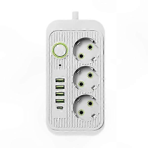 2m Heavy-Duty Extension Cord with Multiple Outlets and Safety Certifications