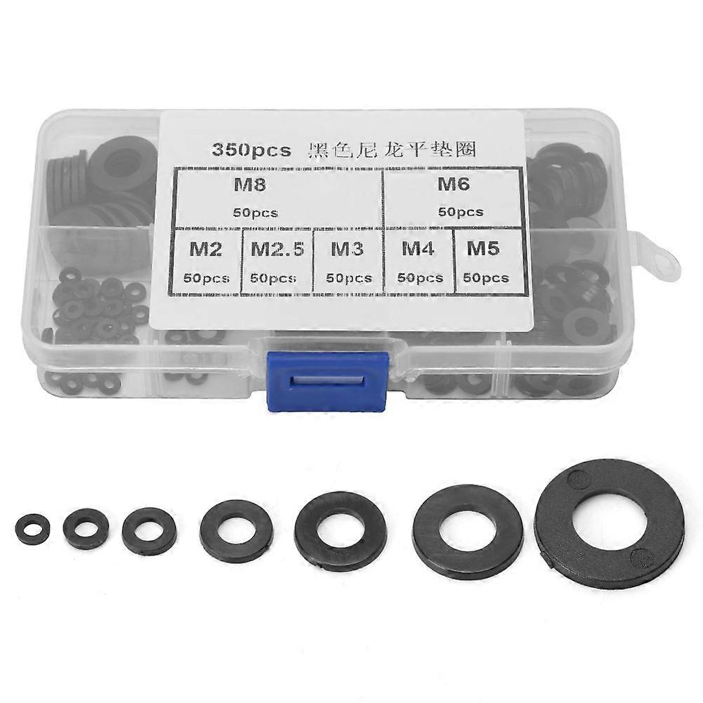 High quality  350PCS Black Nylon Flat Washers