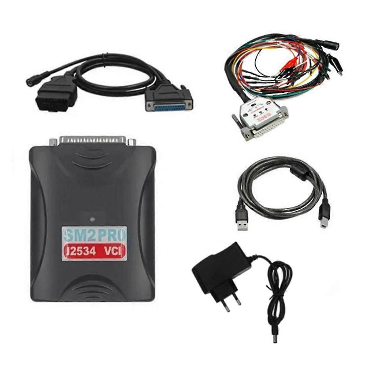 SM2 Pro J2534 VCI ECU Programmer Without Dongle V2.21.21 EU Plug