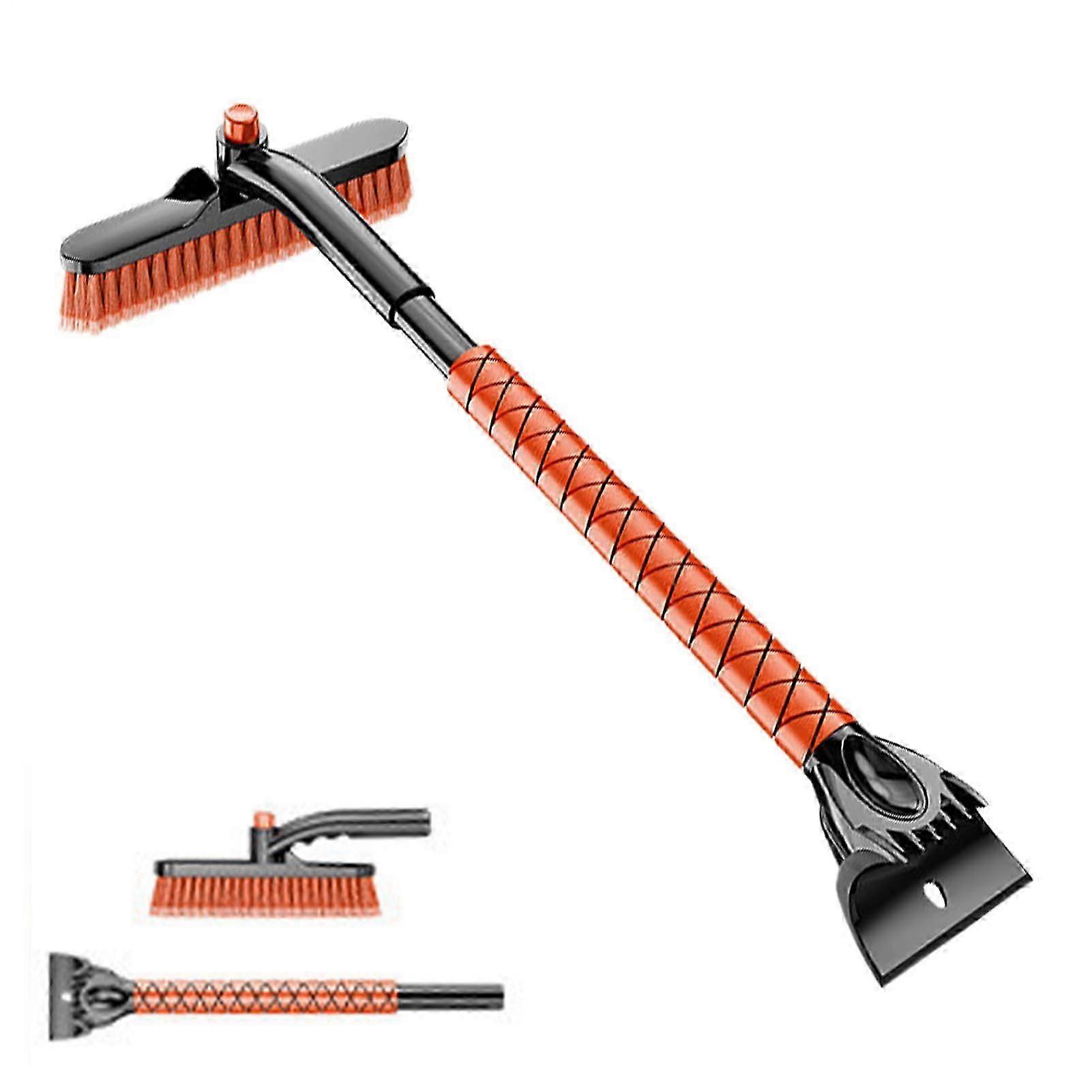 Auto snow brush and ice scraper, extendable snow removal tool with ergonomic handle