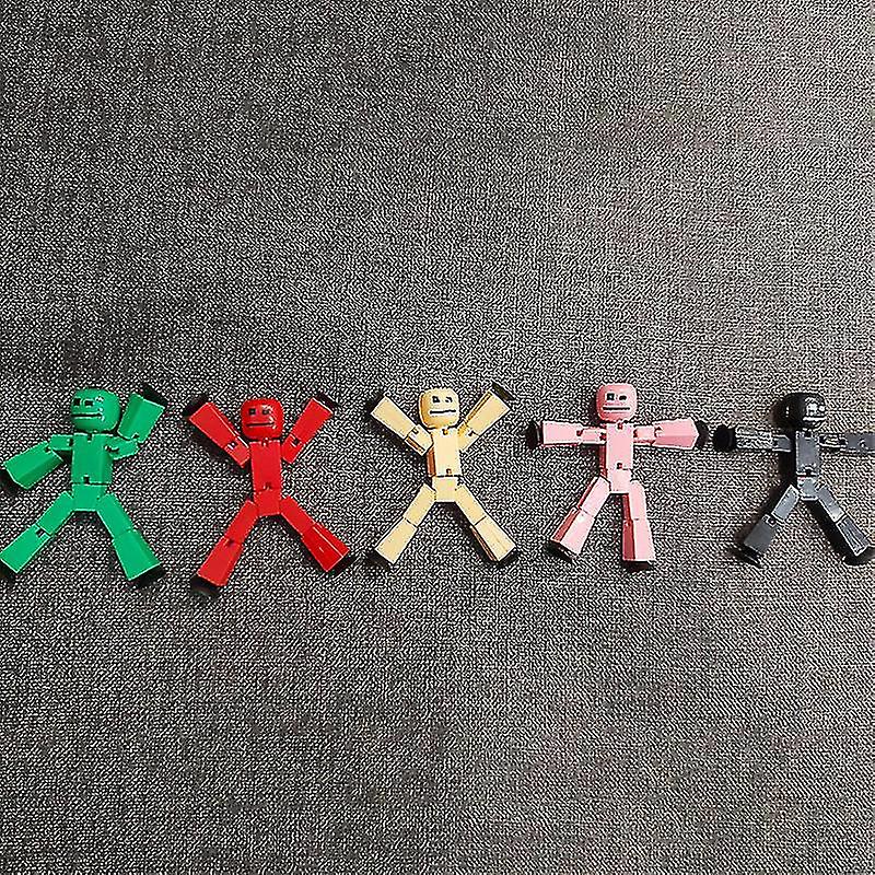 2 Pcs Random Color Stikbot Screen Animation Toys Shed Dolls With Sucker Toys