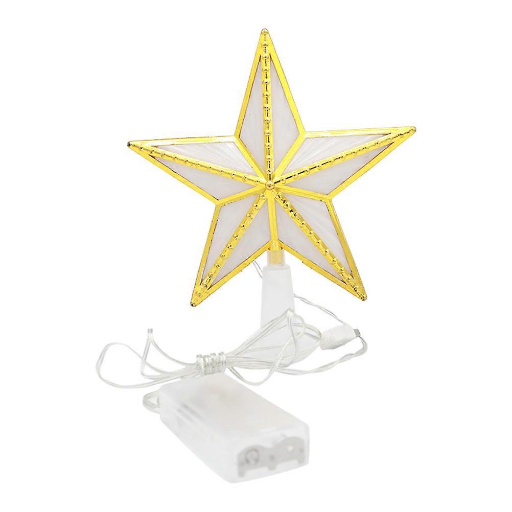 Xmas Tree Decor Plastic Star-Shaped Light for Xmas 3Pcs Assorted Colors