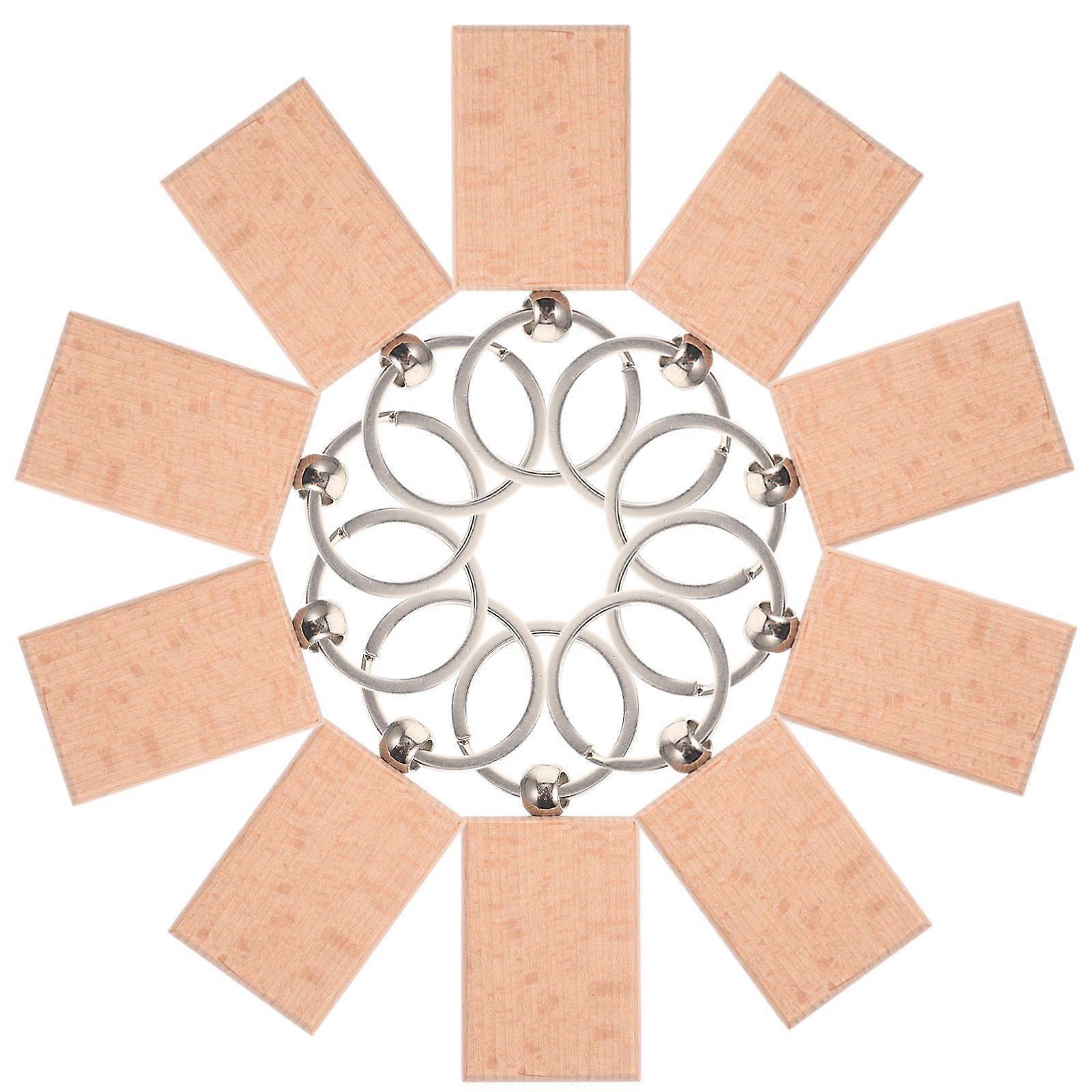 Wooden Key Ring Keychain for Decoration and DIY 90Pcs Beige Set