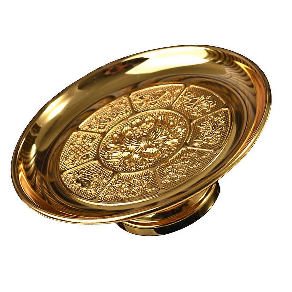 Table Alloy Material Buddhist Halls Golden 8 Inch Storage 1Pcs