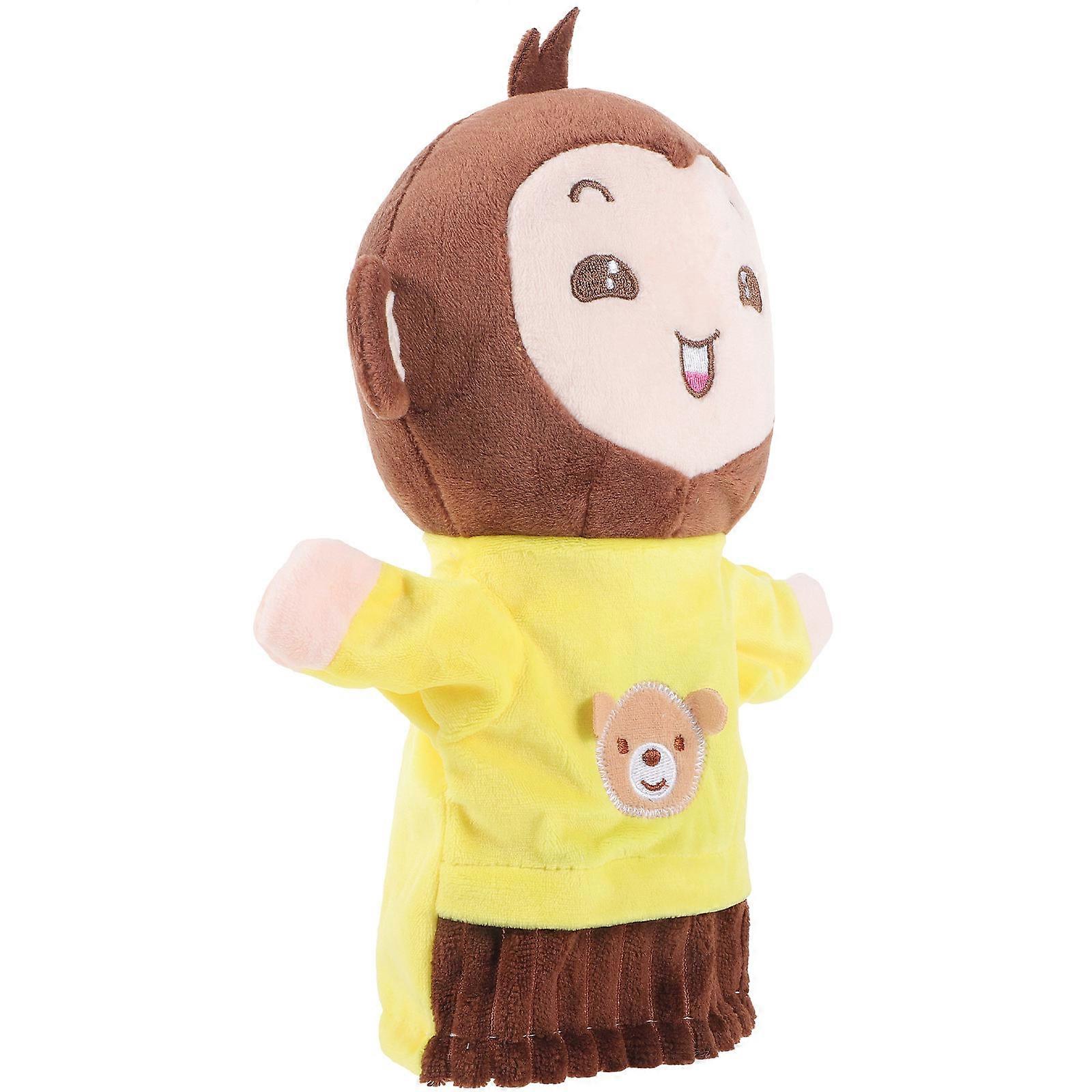 Monkey Hand Puppet Plush Animal Toy for Kids Playing 5Pcs Pack