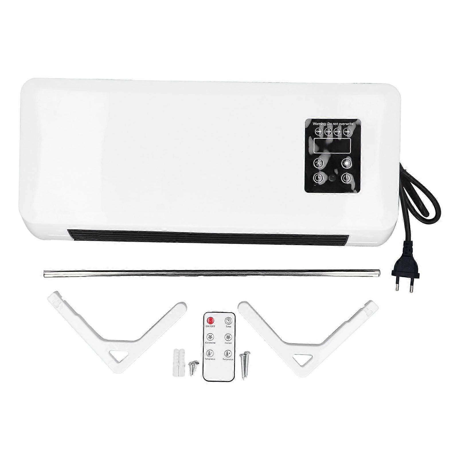 Wall Mounted Conditioner Heater Adjustable Two Modes Portable Touch Screen Wall Mounted Conditioner Heater for Office Bedroom EU Plug 250V