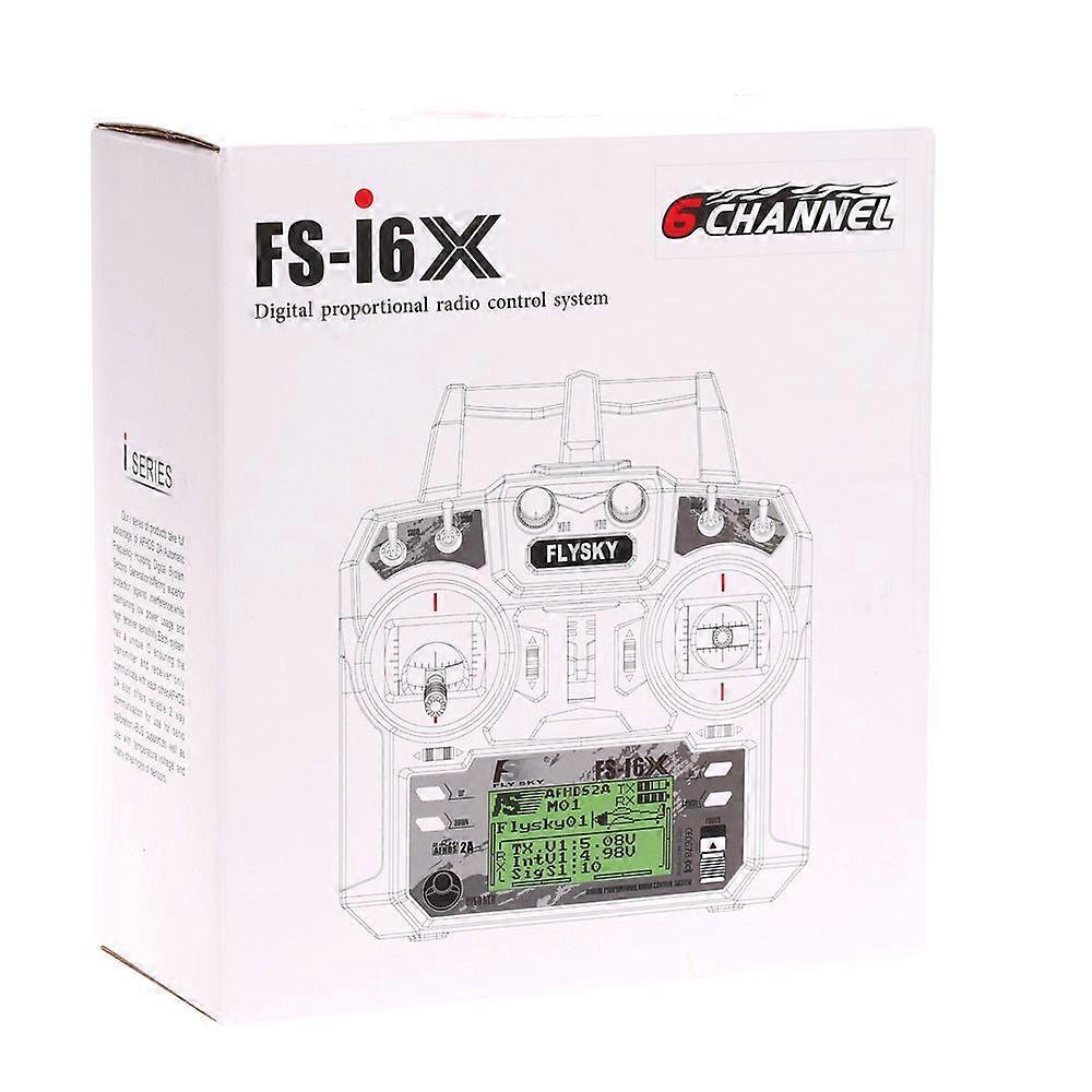 Flysky FS-i6X 2.4GHz 10CH AFHDS 2A RC Transmitter with FS-iA6B Receiver for RC Drone Airplane Helicopter