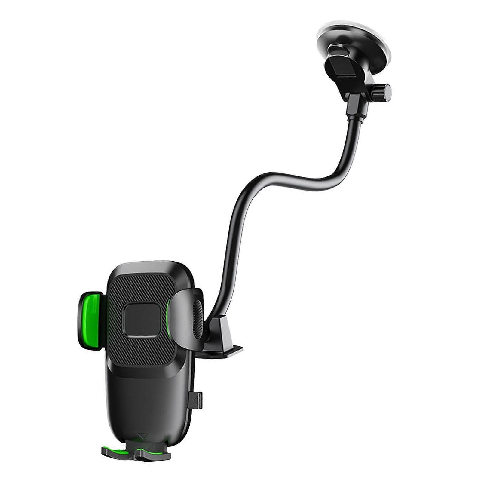 Car Phone Holder Automatic Phone Mount Dashboard Bracket Sturdy 360Degree Rotation Green A