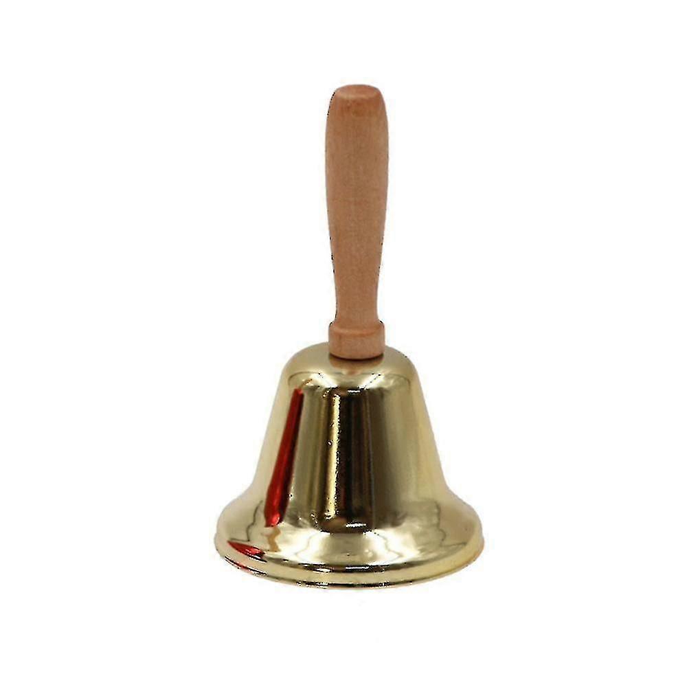 Super Loud Solid Hand Call Bell Wooden Handle Christmas Hand Call Bell
