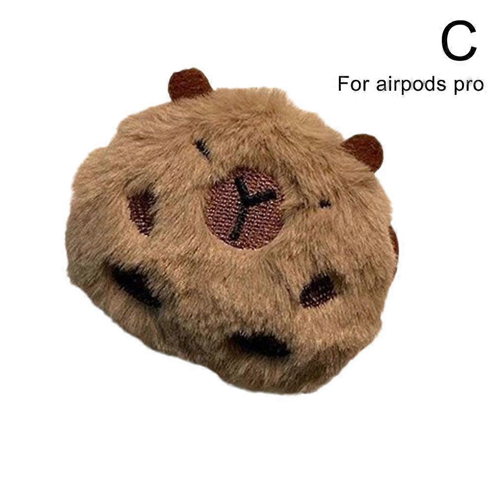 For Capybara Plush Headphone Cover For Airpods 1 2 3 Pro Pro2 Cute Protective Case With Adorable Animal Design