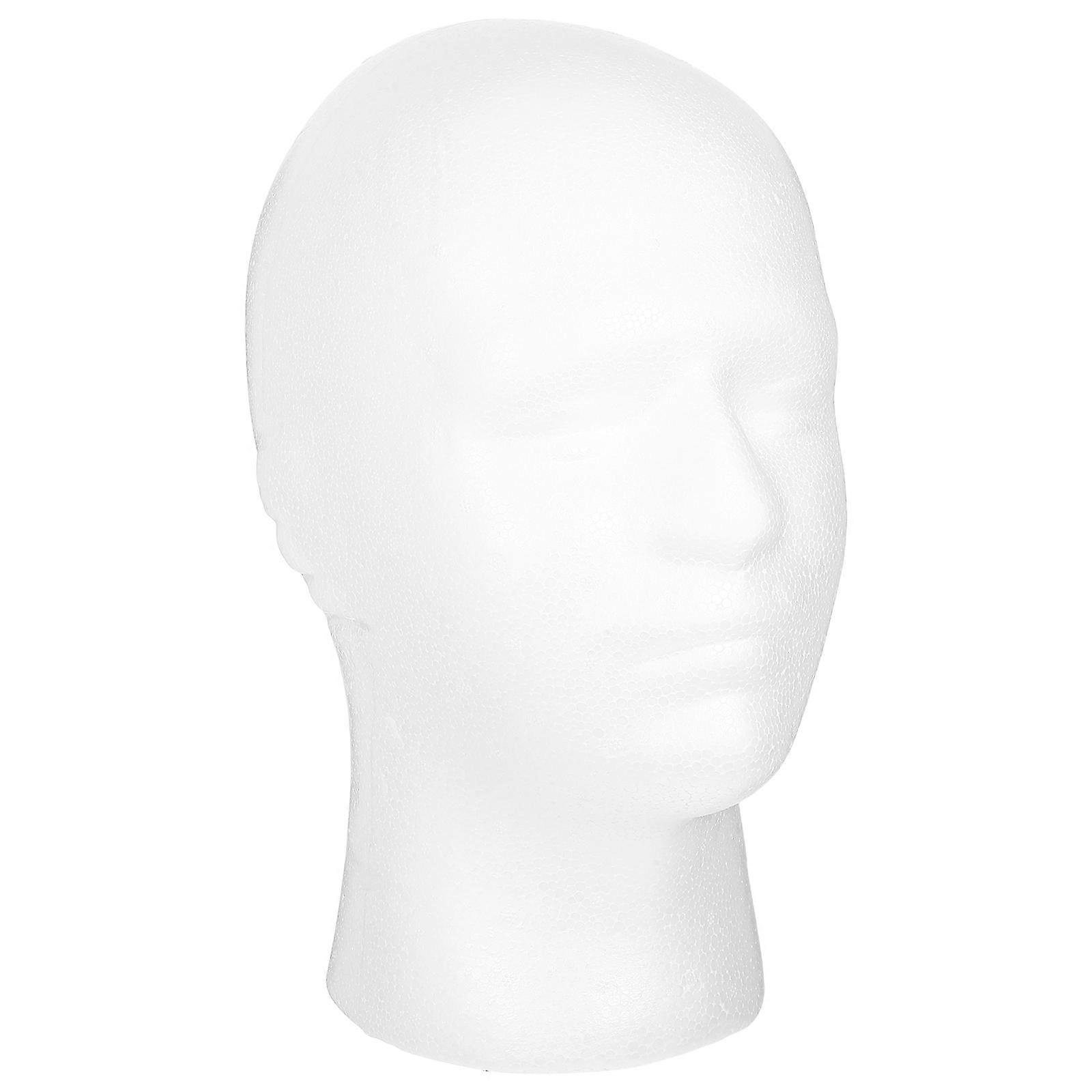 White Men Mannequin Head Model for Display with Froth Material