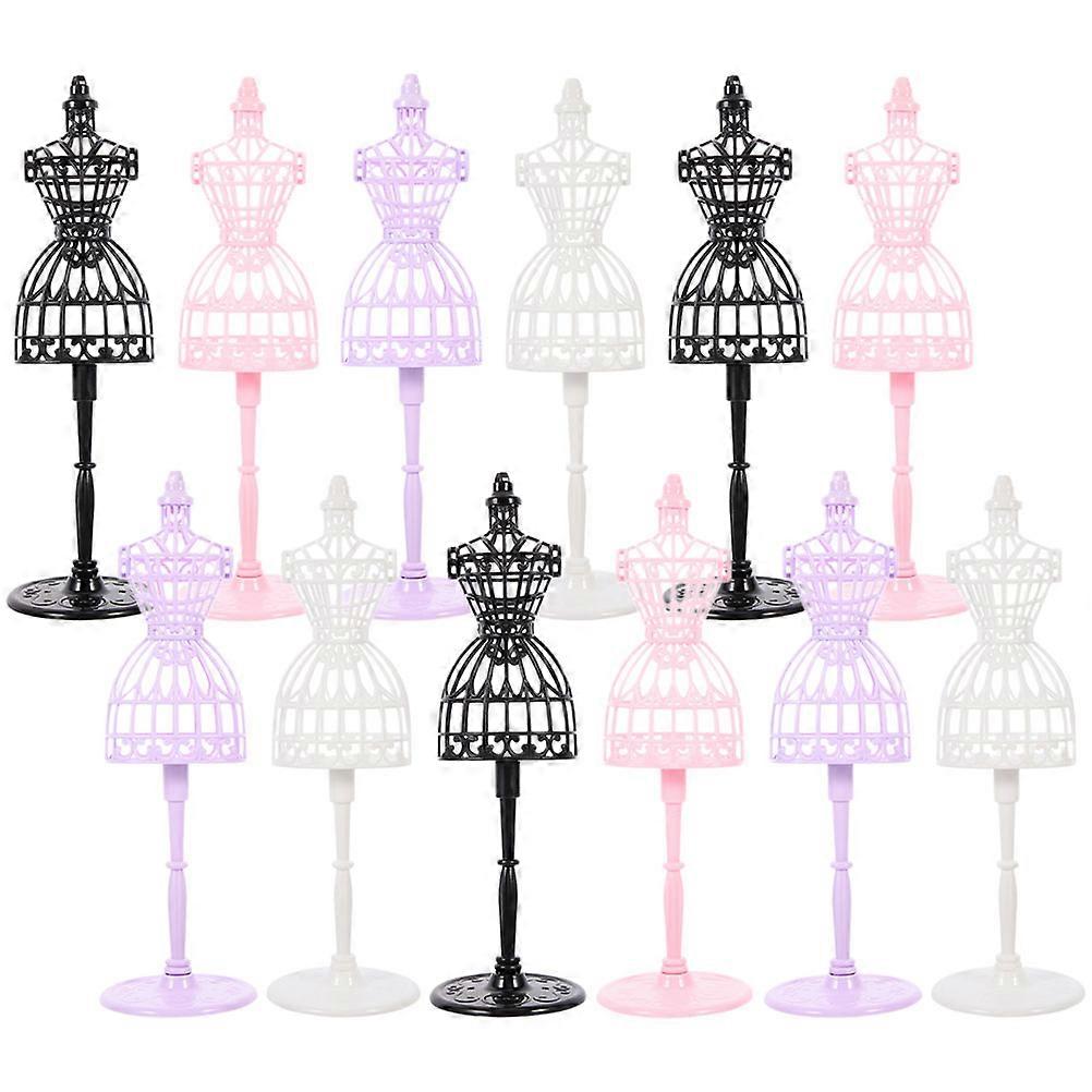 Mini Mannequin Model Stand for Doll Dress Display with 60Pcs Set Assorted Colors