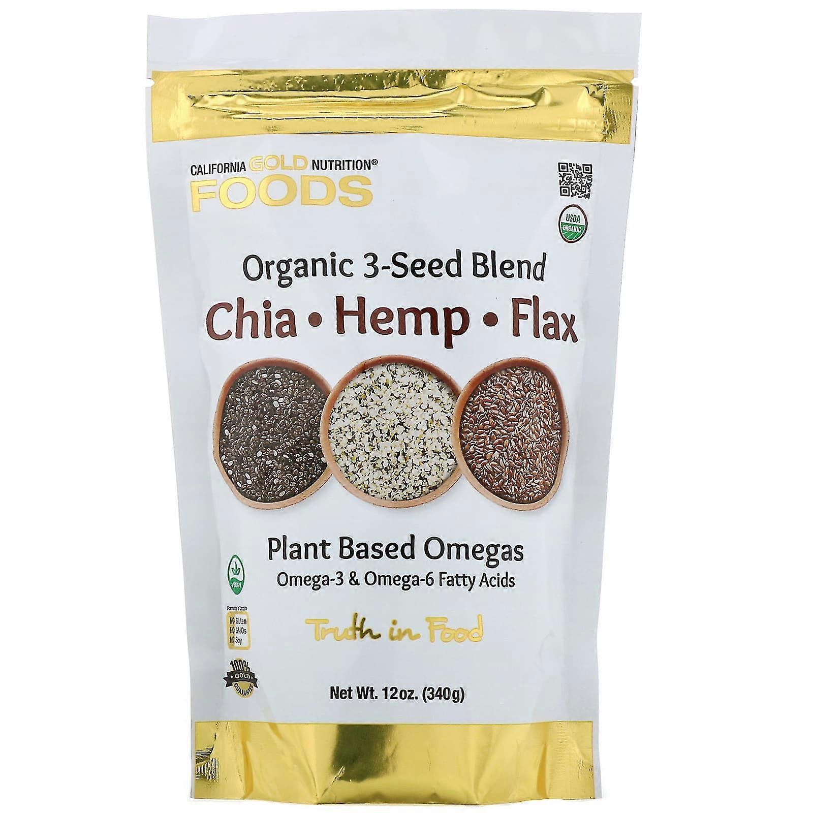 Organic 3-Seed Blend, 12 oz (340 g)