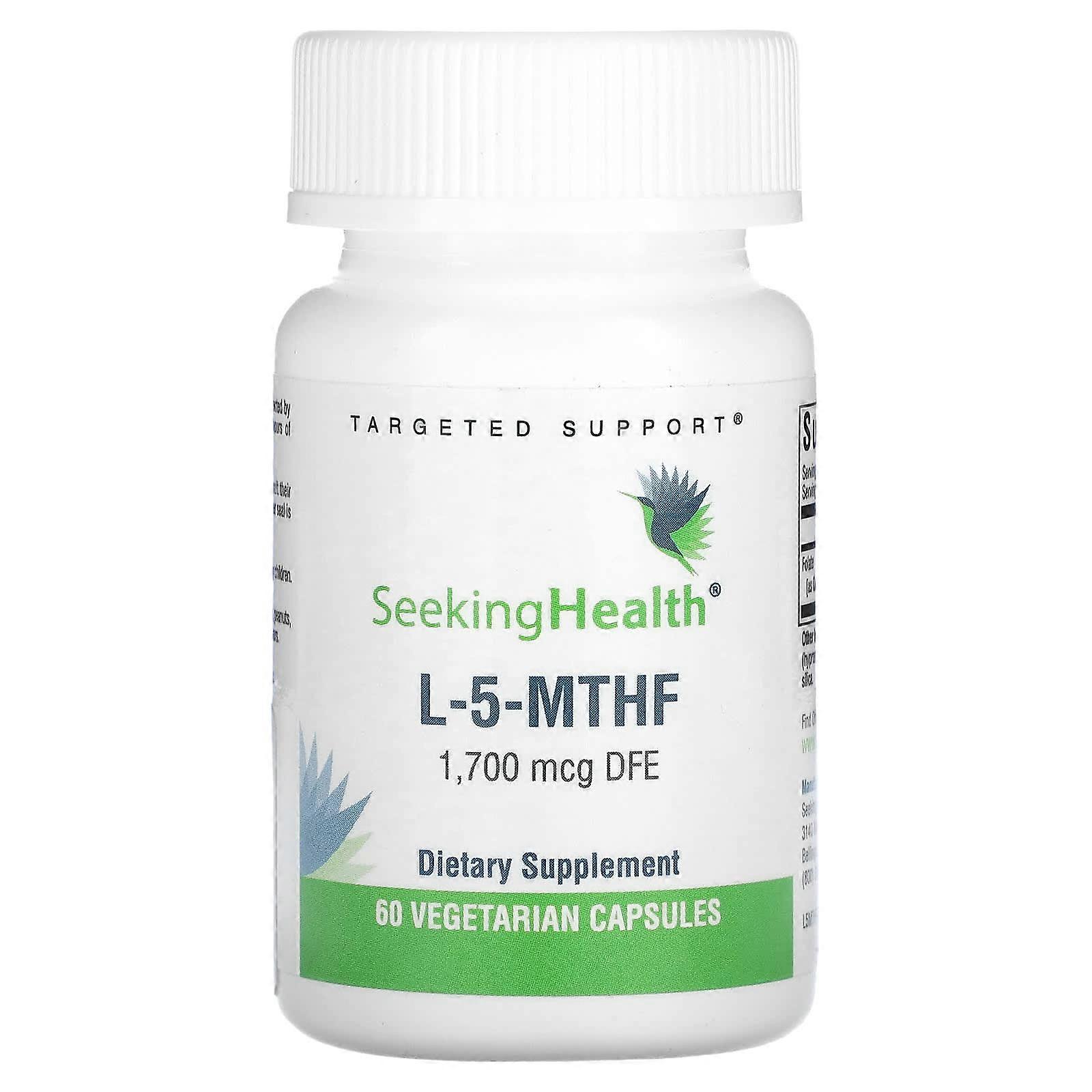 L-5-MTHF, 1,700 mcg DFE, 60 Vegetarian Capsules
