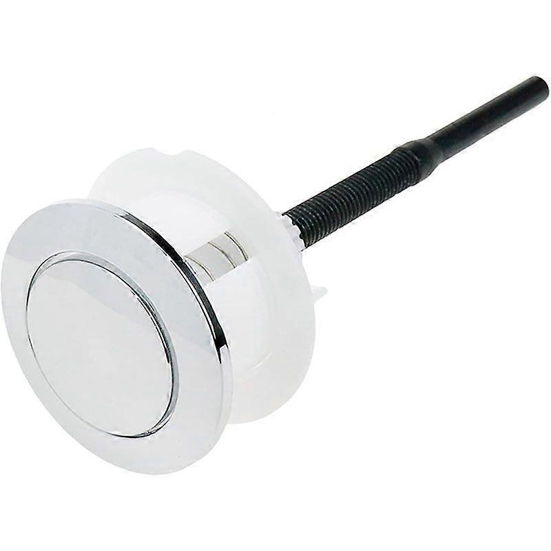 38MM Toilet cistern button Single button Flush toilet button Replacement toilet flush button with threaded diameter - Silver