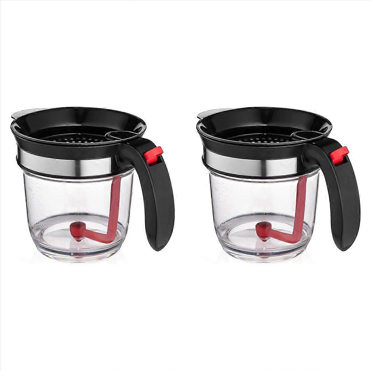 1000ML Oil Separator Measuring Cup and Strainer with Bottom Release