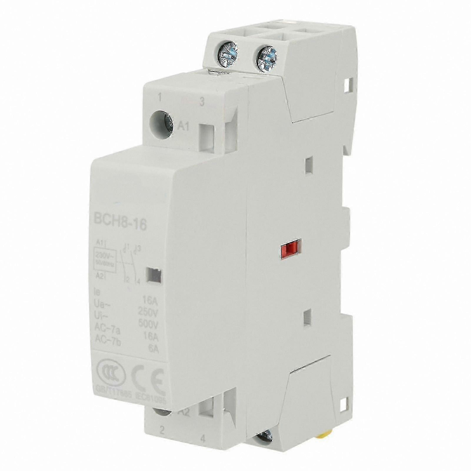 Din Rail Mount 16A 220V/230V AC Contactor with 1NO 1NC for Home Use