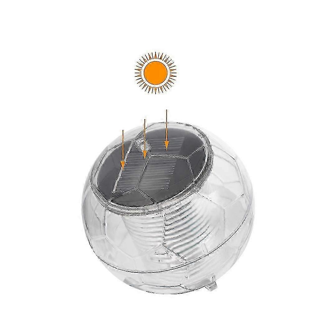 Solar Floating LED Night Light, Waterproof Football Style with Threading Hole for Pool Garden Home Decoration