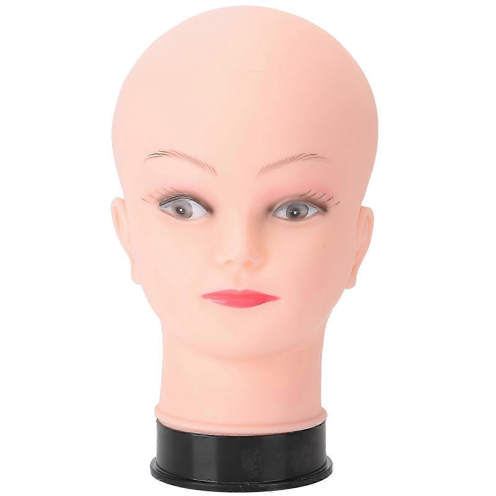 Mannequin Head Model Bald Mannequin Doll Head Training Soft Wig Glasses Display Head