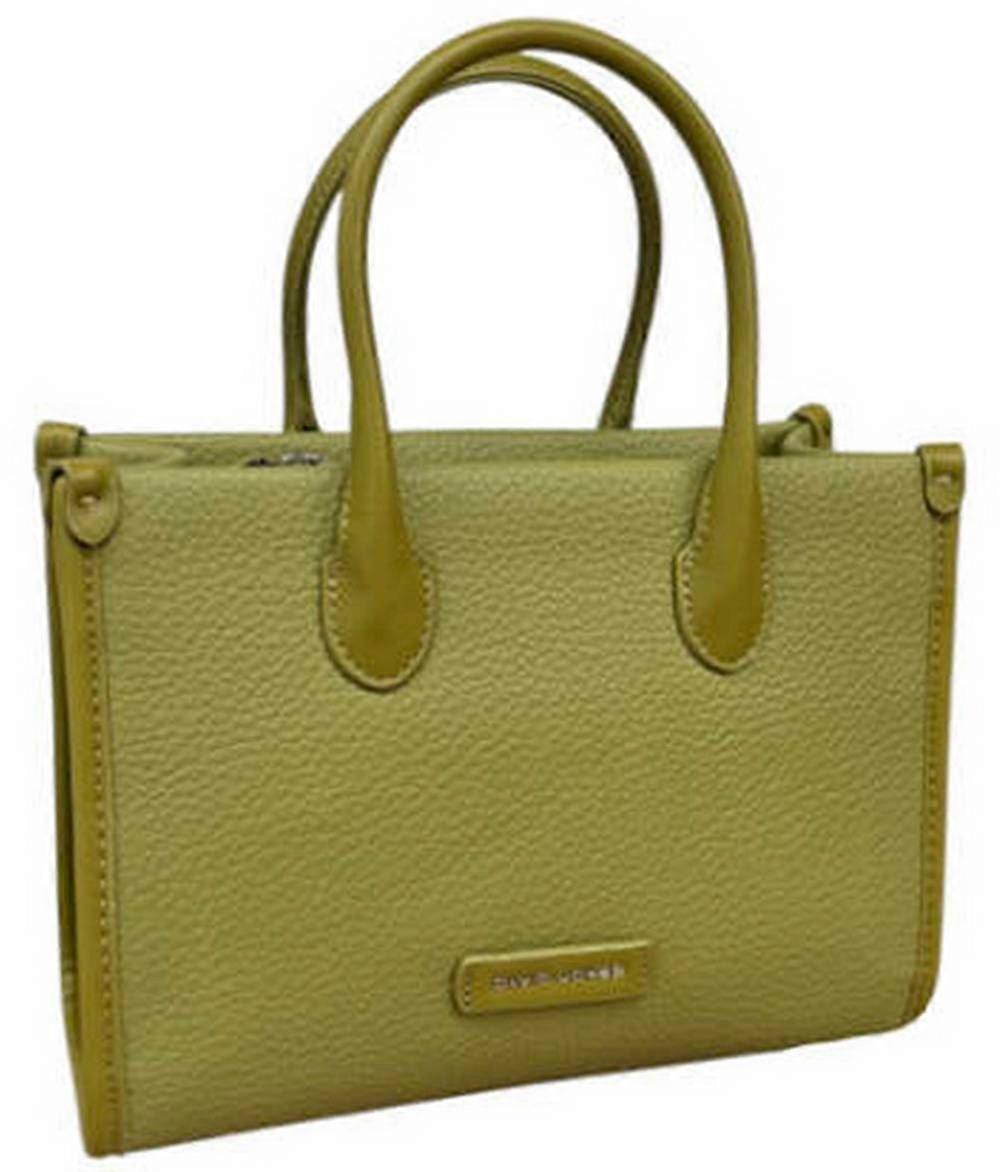 David Jones Small Tote Bag - Dark Lime Green