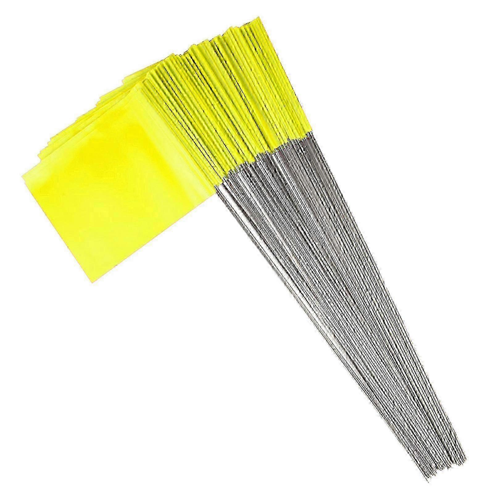 clearance 100pcs Marking Flags Lawn Flag Markers Waterproof Non-fading Widely Used Pvc Landscape Flags Sprinkler Flags