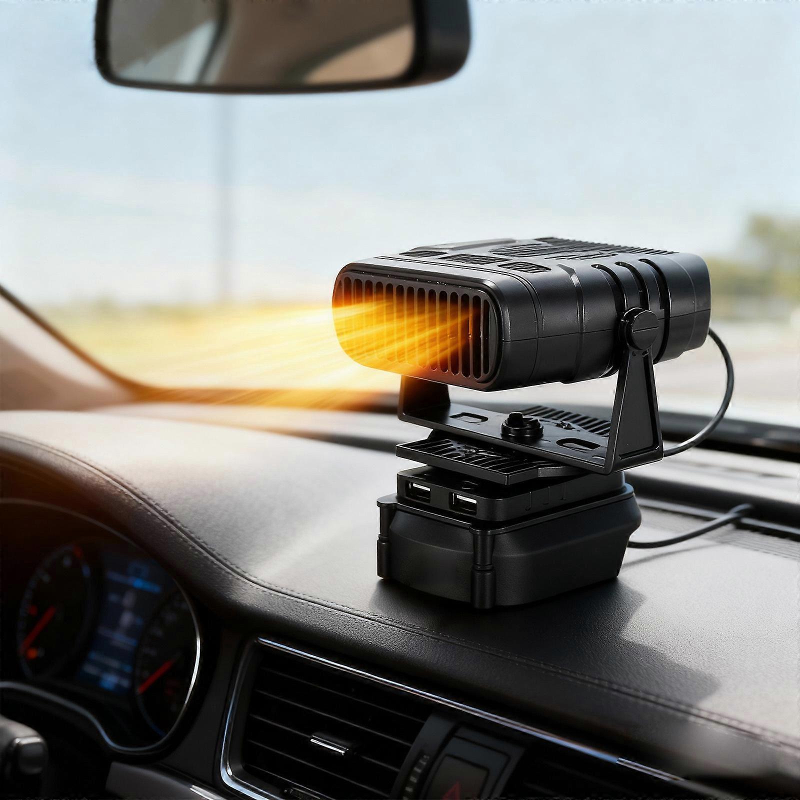 Portable transport heater, fast heating, with defogging and snow removal functions, USB Bridge, suitable for transport vehicle windshields, outdoor