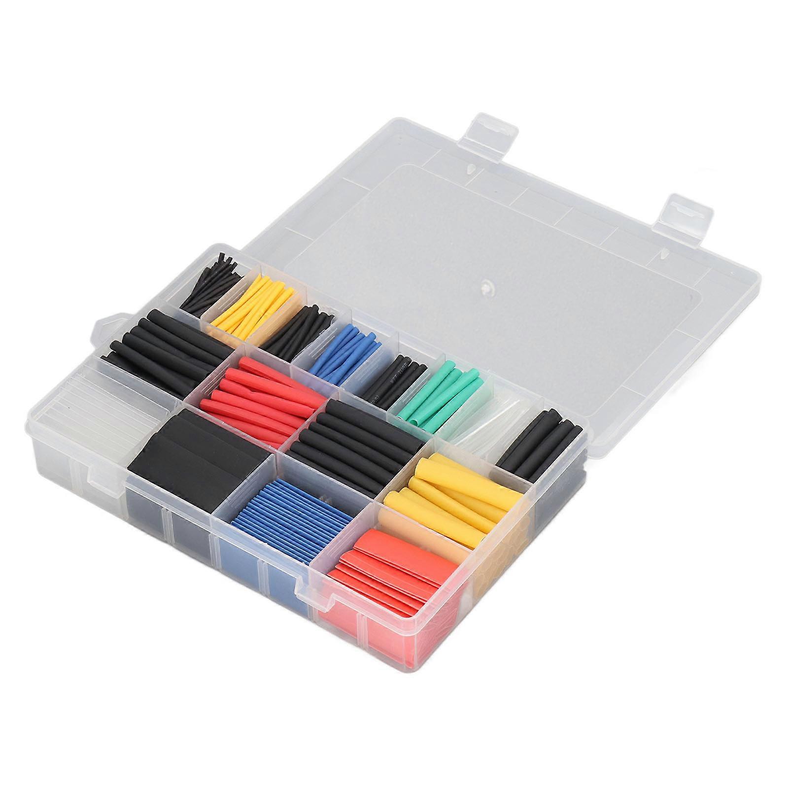 580 Pcs Heat Shrink Tubing Kit Environmentally Friendly 6 Colors 10 Sizes Insulation Heat Shrink Wrap Tubes for Wires