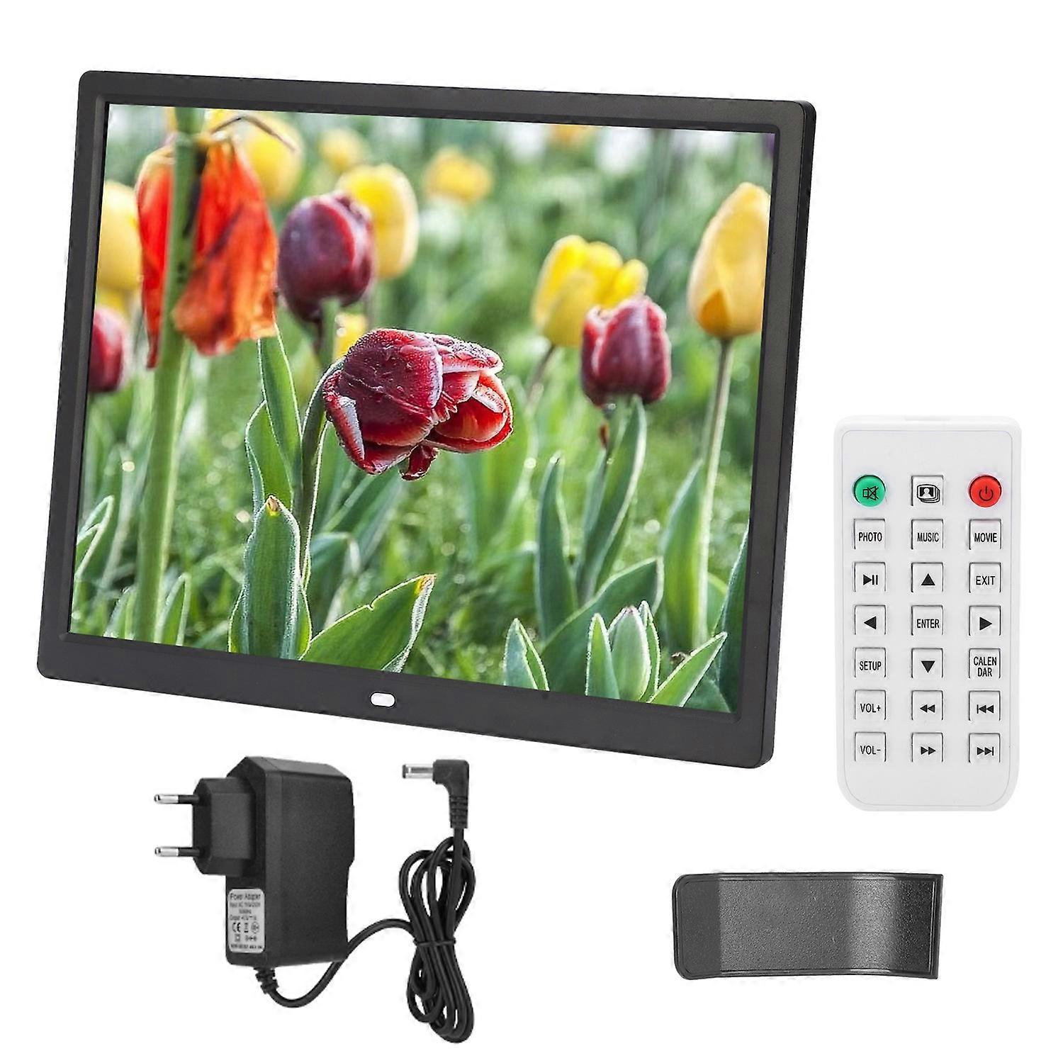 15in HD Digital Photo Frame 1024x768 Resolution Support MP3/MP4/Image Playback
