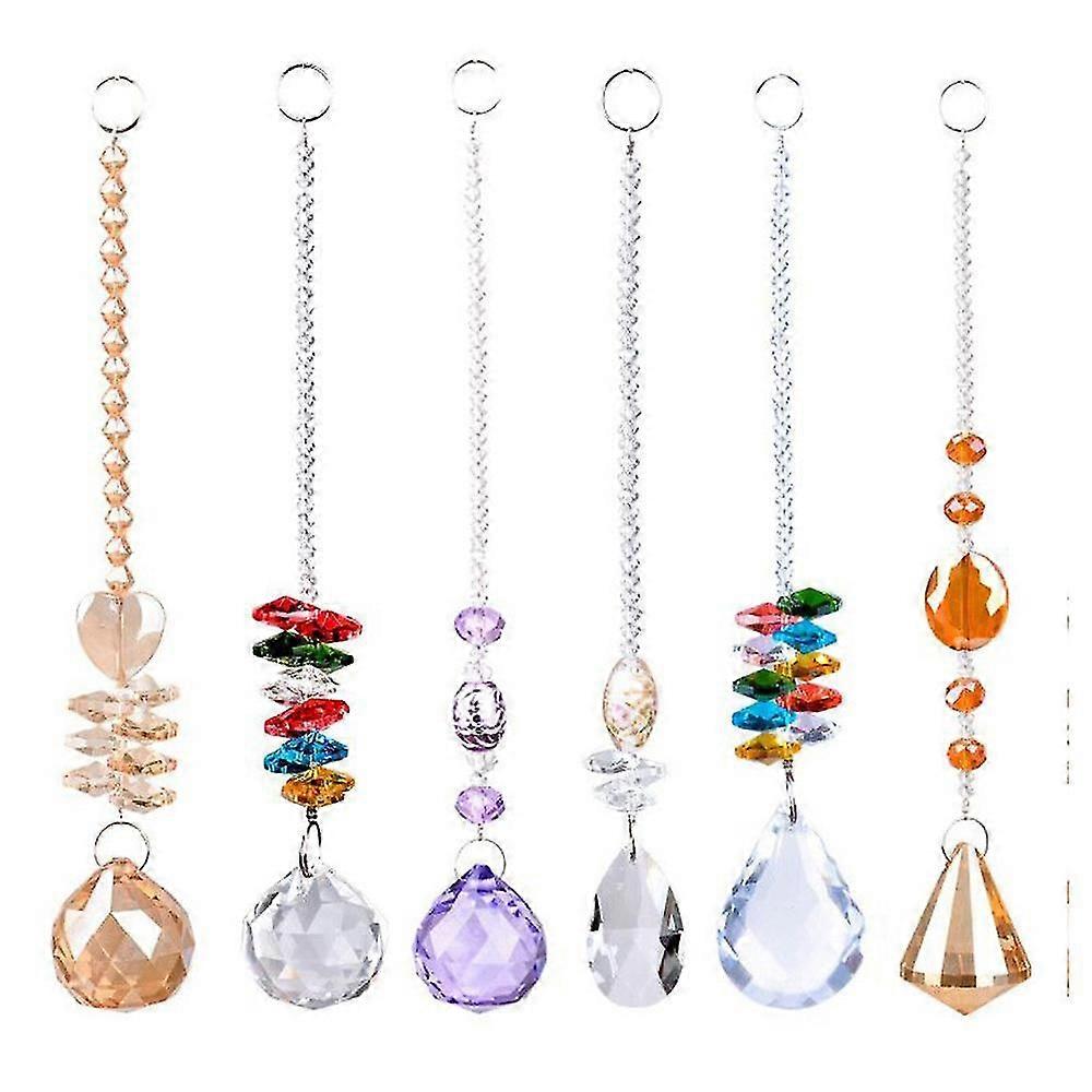 6-pack נברשות קריסטל תלויות קריסטל תליוני קריסטל לבית, משרד, גינה