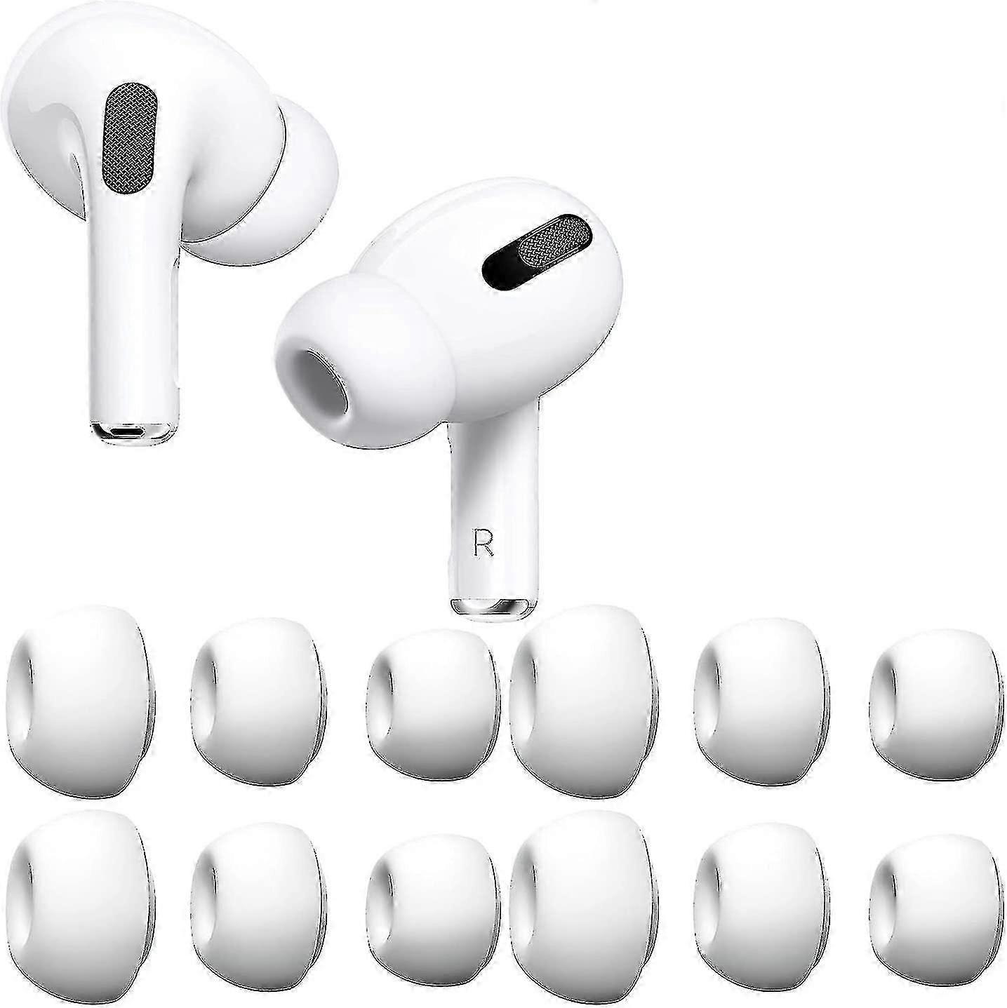 Airpods Pro Replacement Ear Tips [6 Pairs] For Airpods Pro, Silicon Earbuds Tips With Noise Reduction Hole, Fit In The Charging Case (sizes S/m/l, Whi