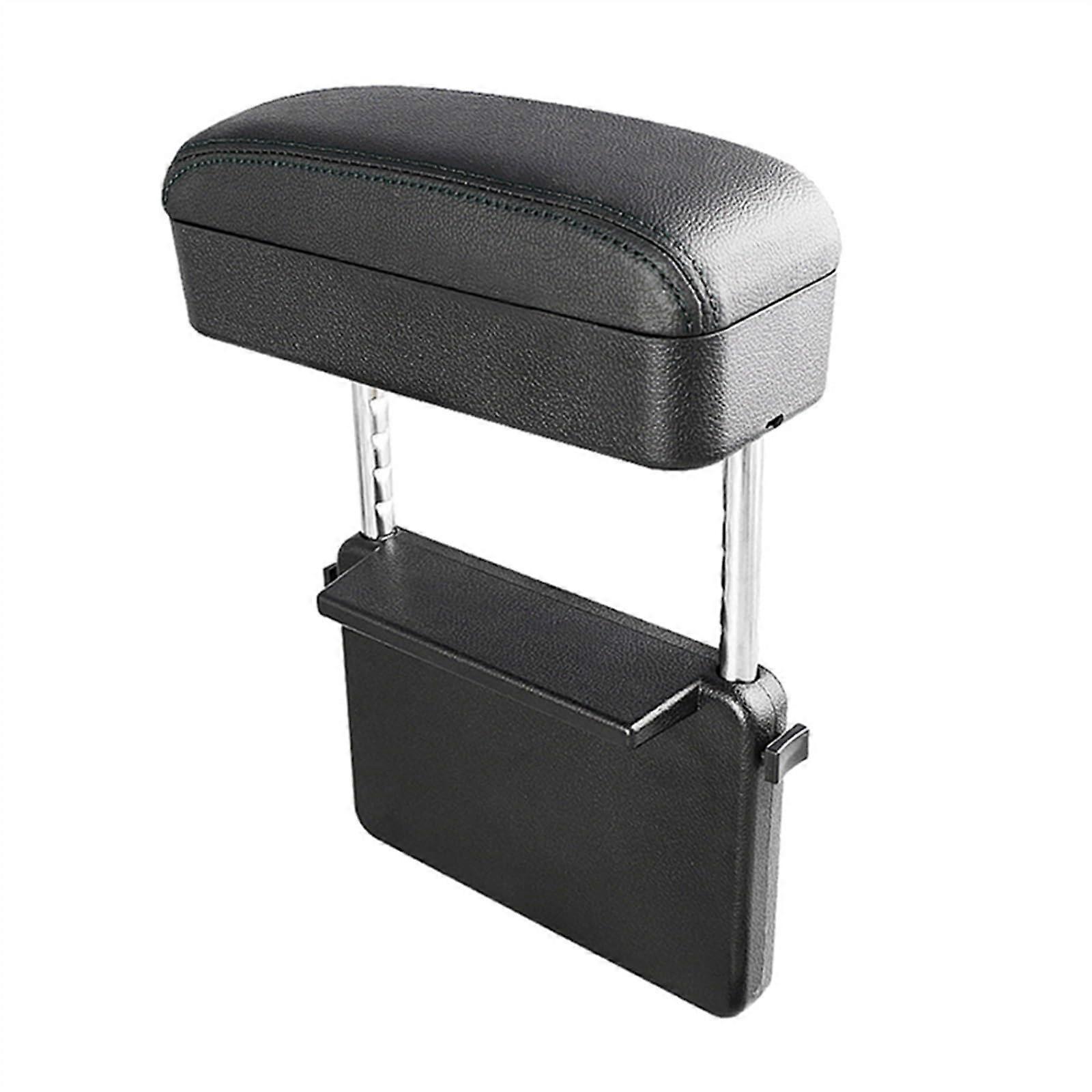 Car Armrests Box Adjustable Armrest Full Black 1pc
