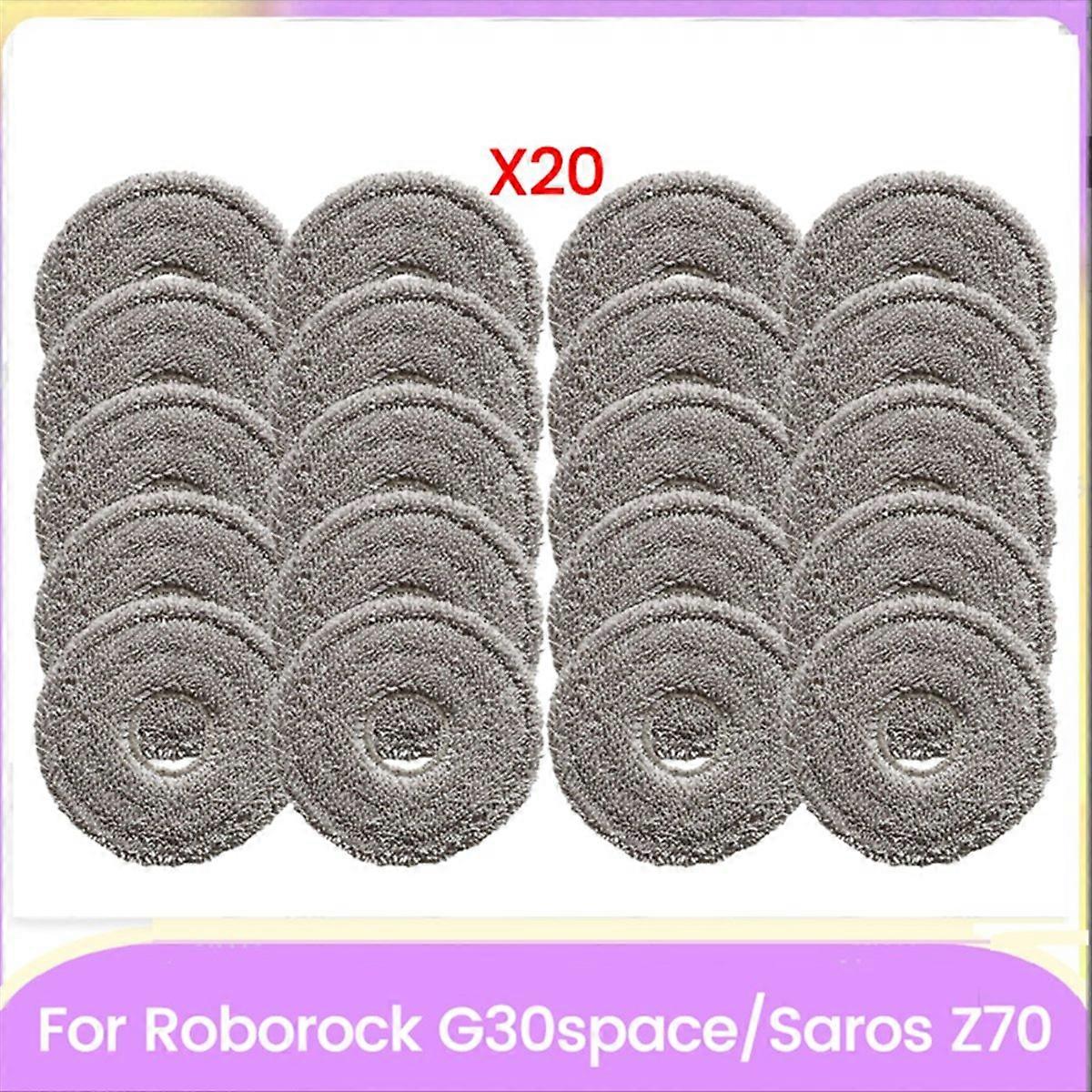 Washable Mop Pads Replacement for Roborock Saros Z70 20PCS