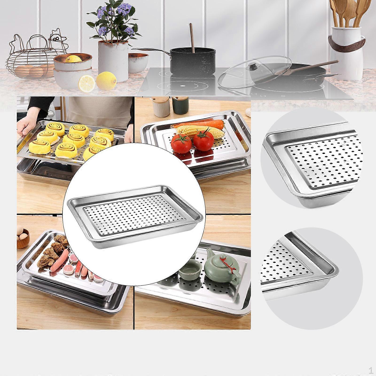 Deep Drainage Hollow Tea Tray Designed for Food Storage at Parties